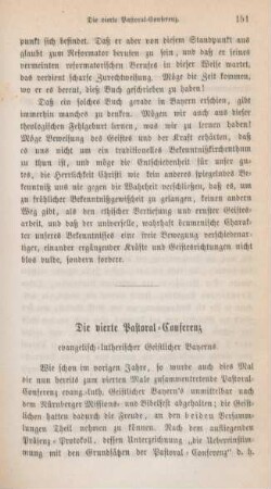 151-173 Die vierte Pastoral-Conferenz evangelisch-lutherischer Geistlicher Bayerns