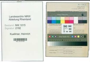 Entnazifizierung Heinrich Kuellmer , geb. 09.11.1888 (Zollbeamter)
