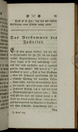 Das Verstummen des Zacharias.