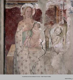 Freskenfragmente : Madonna mit Kind