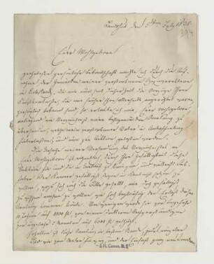 Brief von Pelletier an Joseph Heller