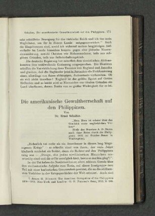 Die amerikanische Gewaltherrschaft auf den Philippinen.