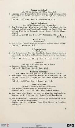 Ölgemälde, Aquarelle und Handzeichnungen des 19. und 20. Jahrhunderts (Nr. 1-104)