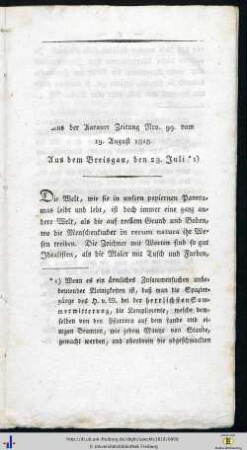 Aus der Aarauer Zeitung Nro. 99 vom 19. August 1818…