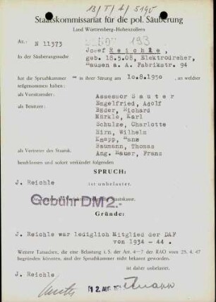 Reichle, Josef