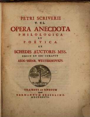 Opera anecdota philologica et poetica