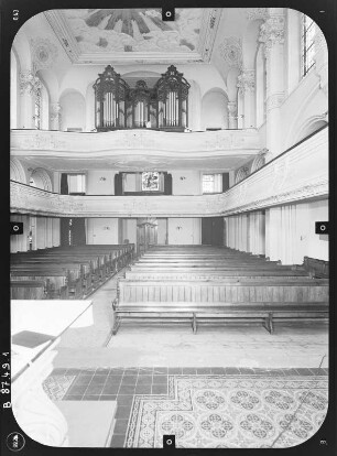 Gera. Salvatorkirche (1717-1720; D. Schatz). Inneres nach Westen