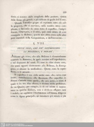 §. VIII. Delle Cose, Che Piu`Distruggono La Bellezza; E Perche`.