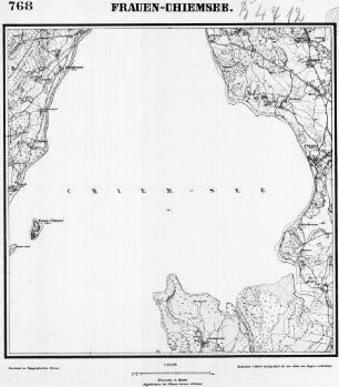 768 Frauen-Chiemsee [Topographische Karte von Bayern 1:25.000 (Positionsblätter)]