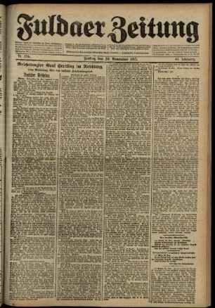 Ausgabe vom Freitag, den 30. November 1917.