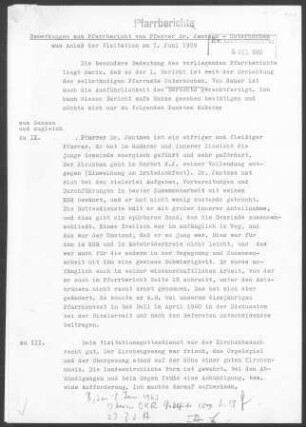 Unterkochen-Ebnat: Pfarrbericht 1959