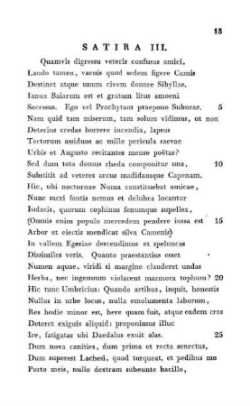 Satira III.