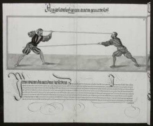 Ain gesichtstoß gogen ainem gemechtstoß, Blatt 196v