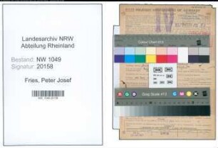 Entnazifizierung Peter Josef Fries , geb. 04.11.1894 (Schachtmeister)