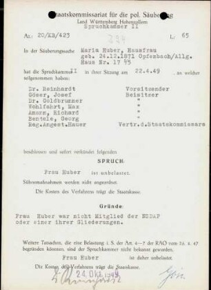 Huber, Maria