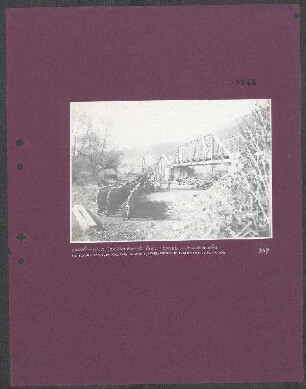 Eisenbahnbrückenbau über den Alt bei Agastonfalfa (Siebenbürgen), 13.-22.10.1916: Begrüßung der Kompanie durch Exzellenz von Falkenhayn und Auszeichnung durch 10 Eiserne Kreuze I