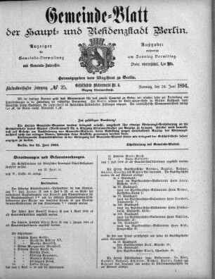 1894,25: No. 25, 24. Juni 1894