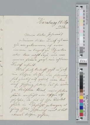 Brief an Johannes Brahms