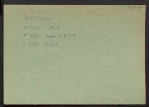 Zitt, Alois