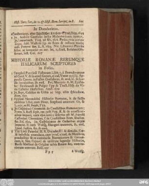 [XXXIII.] Historiae Romanae Rerumque Italicarum Scriptores