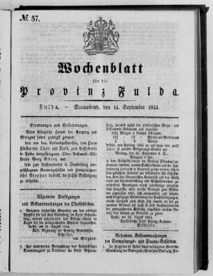 Nr. 37, Ausgabe vom 14. September 1844