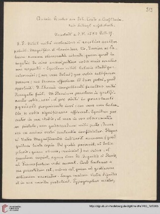 Neustadt a.d.H., 27.10.1583