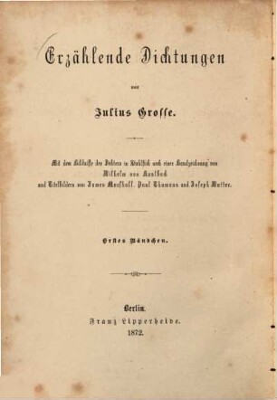 Erzählende Dichtungen, 1
