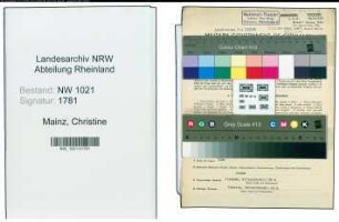 Entnazifizierung Christine Mainz , geb. 24.02.1898 ()