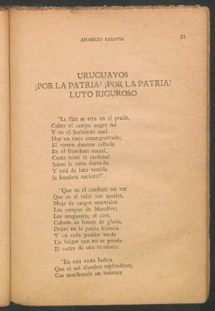 Uruguayos ¡por la patria! ¡por la patria! luto riguroso