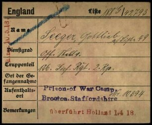 Seeger, Gottlieb - Seelmann, Hans