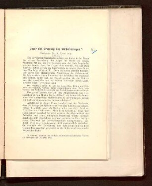 Ueber den Ursprung des Wirbeltierauges : Vortrag, gehalten im medizin.-naturwissenschaftlichen Verein zu Tübingen am 28. Mai 1906