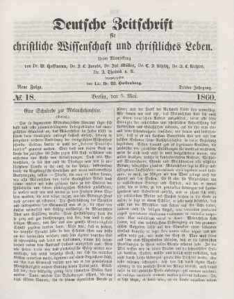 137-139 Eine Schulrede zur Melanchthonfeier : am 19. April im Joachimsthal'schen Gymnasium gehalten (Schluß)