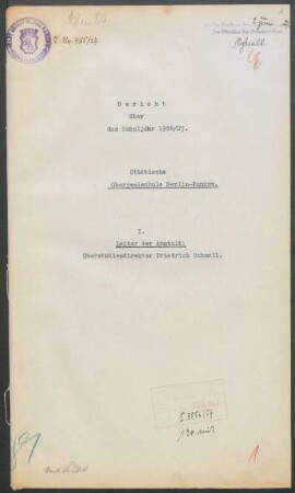 1926/27: Bericht über das Schuljahr ... - 1926/27