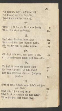 [III. Register der Oden und Lieder, nach alphabetischer Ordnung. Fortsetzung]