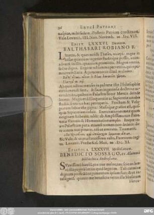 Epist. LXXXVI. Duacum. Balthasari Robiano F.
