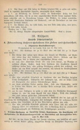 III. Abschnitt. Spezielle Sicherheitspolizei