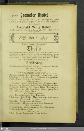 Heft 8. Thekla, Portitz, Abtnaundorf