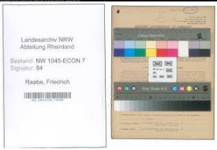 Entnazifizierung Friedrich Raabe , geb. 16.11.1896 (Metzger)