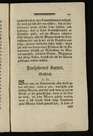Funfzehentes Kapitel. Beschluß.