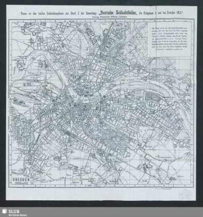 Pause zu den beiden Schlachtenplänen aus Band 3 der Sammlung: "Deutsche Schlachtfelder, die Ereignisse in und bei Dresden 1813"