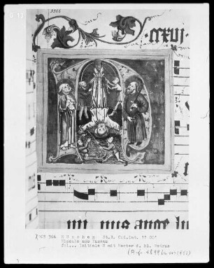 Missale — Initiale N mit dem Tod des heiligen Petrus