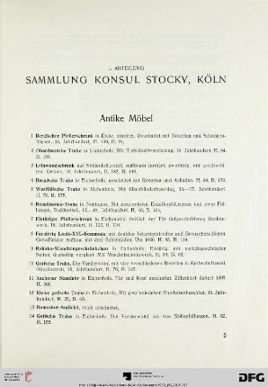 Antike Möbel (Nr. 1-30c)