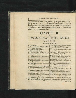 Caput II. De Computatione Anni Gratiae.