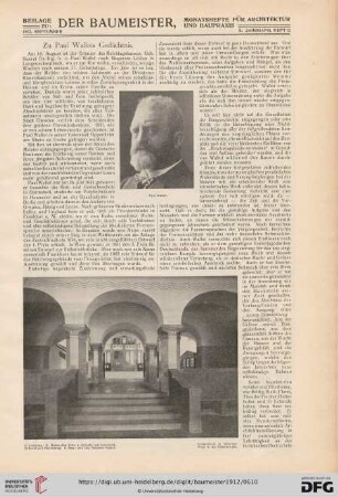 10. Jahrgang: Zu Paul Wallots Gedächtnis