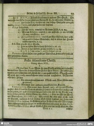 Festo Ascensionis Christi. Evang. Marc. XVI.