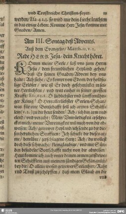 Am III. Sontag deß Advents