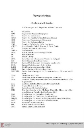 Quellen und Literatur