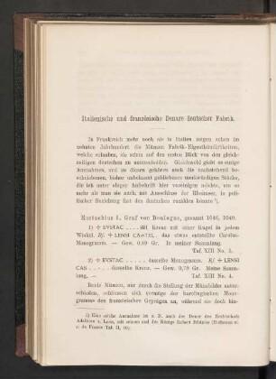Italienische und französiche Denare deutscher Fabrik