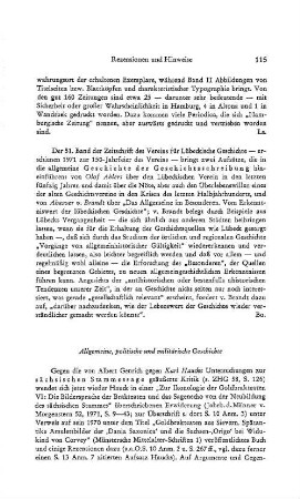 Rezensionen und Hinweise : Allgemeine, politische und militärische Geschichte