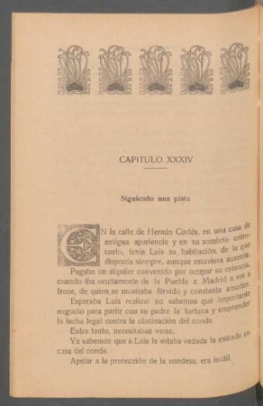 Capítulo XXXIV - Siguiendo una pista